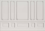 Tapet personalizat Architectural Walls cu panouri decorative din lemn alb - WHITE CORNER DETAILS