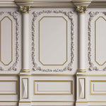 Tapet personalizat Architectural Walls cu elemente decorative aurii si coloane - ELEGANT BOISERIE