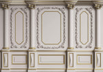 Tapet personalizat Architectural Walls cu elemente decorative aurii si coloane - ELEGANT BOISERIE
