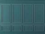 Tapet personalizat Architectural Walls cu panouri decorative in nuante turcoaz - TURQUOISE WAINSCOT
