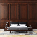 Tapet personalizat Architectural Walls cu panouri decorative din lemn de nuc rosiatic - RED WOOD WAINSCOT