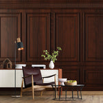 Tapet personalizat Architectural Walls cu panouri decorative din lemn de nuc rosiatic - RED WOOD WAINSCOT