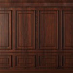 Tapet personalizat Architectural Walls cu panouri decorative din lemn de nuc rosiatic - RED WOOD WAINSCOT