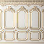 Tapet personalizat Architectural Walls cu rame decorative aurii in stil baroc elegant - QUEEN ELIZABETH