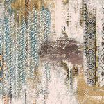 Tapet personalizat retro & vintage cu motive aztece colorate in stil retro retro aztec