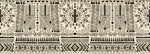 Tapet Personalizat Retro Vintage cu modele aztece si tribale in nuante de crem si negru - AZTEC TRIBAL