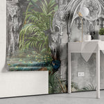 Tapet personalizat victorian coloane decorate paun eleganta victoriana opulenta naturii stil sofisticat farmec peacock columns