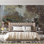 Tapet personalizat victorian paun stil victorian celebreaza frumusetea eleganta epocii detalii bogate culori vibrante plus rafinament victorian peacock