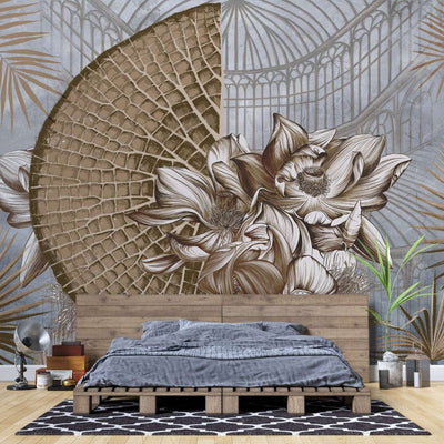 tapet personalizat victorian sera florala oaza verdeata detalii botanice luxuriante farmec gradinilor victoriene floral greenhouse