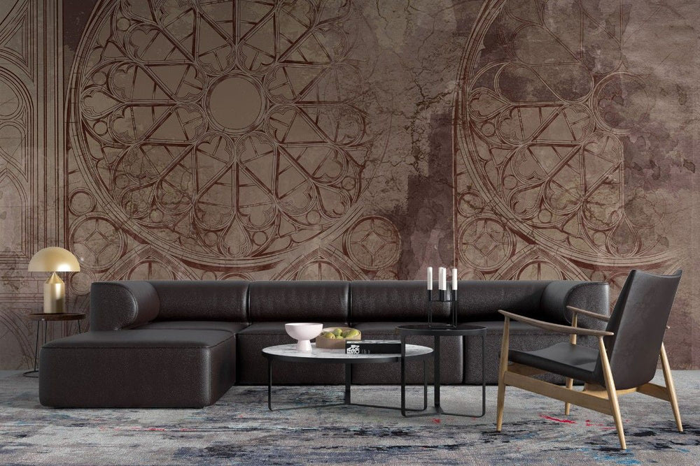 Tapet personalizat victorian arhitectura gotica element dramatism maretie detalii complicate atmosfera inspirata castele vechi goth architecture