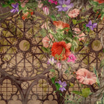 Tapet personalizat victorian design floral vitralii recreeaza arta culori vibrante vitraliilor clasice lumina eleganta artistica floral stained glass