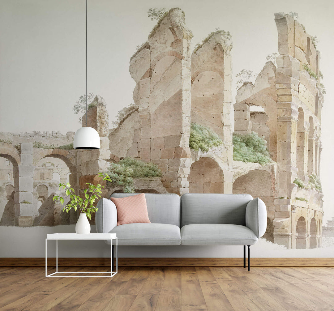 Tapet Personalizat Victorian cu ruine si vegetatie densa - RUINS VEGETATION