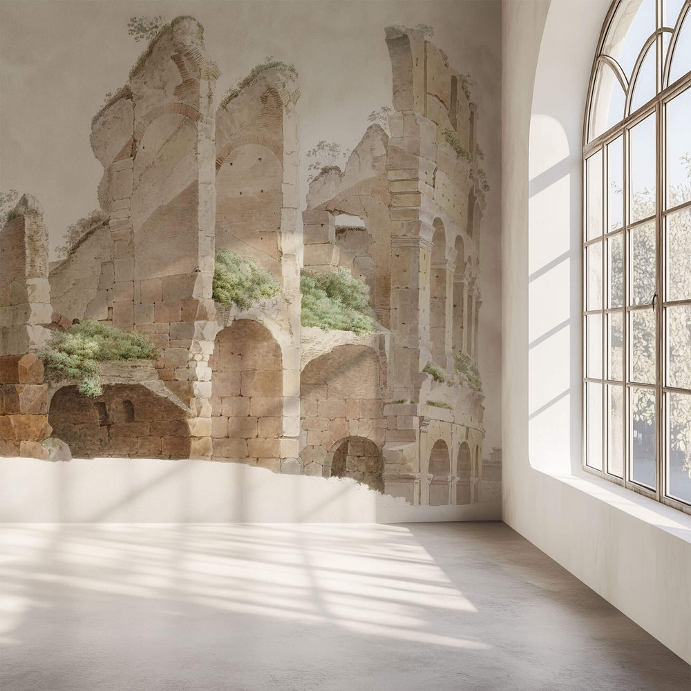 Tapet Personalizat Victorian cu ruine si vegetatie densa - RUINS VEGETATION