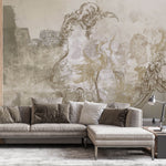 Tapet Personalizat Victorian cu egrete in stil vintage in nuante de bej - VINTAGE BEIGE EGRETES