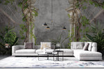 Tapet Personalizat Victorian cu coloane victoriene si jungla tropicala - VICTORIAN JUNGLE COLUMNS