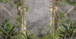 Tapet Personalizat Victorian cu coloane victoriene si jungla tropicala - VICTORIAN JUNGLE COLUMNS