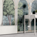 Tapet Personalizat Victorian cu coloane ruine si gradina pe inserat - MIDNIGHT VICTORIAN GARDEN