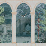 Tapet Personalizat Victorian cu coloane ruine si gradina pe inserat - MIDNIGHT VICTORIAN GARDEN
