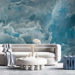 Tapet personalizat marble in nuante de albastru above the clouds
