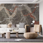 Tapet personalizat marble in nuante pamantii de argila si granit clay granit