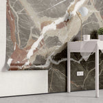 Tapet personalizat marble in nuante pamantii de argila si granit clay granit