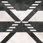 Tapet personalizat marble cu modele azteci in nuante de alb negru aztec marble