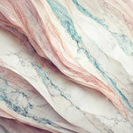 Tapet personalizat marble in nuante deschise de roz si albastru in stilul muntilor din peru light peru