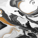Tapet personalizat marble cu forme fluide in nuante de negru maro si alb fluid marble