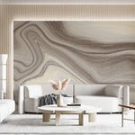 Tapet personalizat marble cu marmura in amestec de culori bej si maro vanilla chocolate