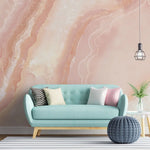 Tapet personalizat marble cu marmura/piatra semipretioasa in nuante calde de roz deschis light peach