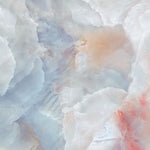 Tapet personalizat marble cu marmura/piatra semipretioasa in nuante de roz aprins si albastru deschis nebula sunrise