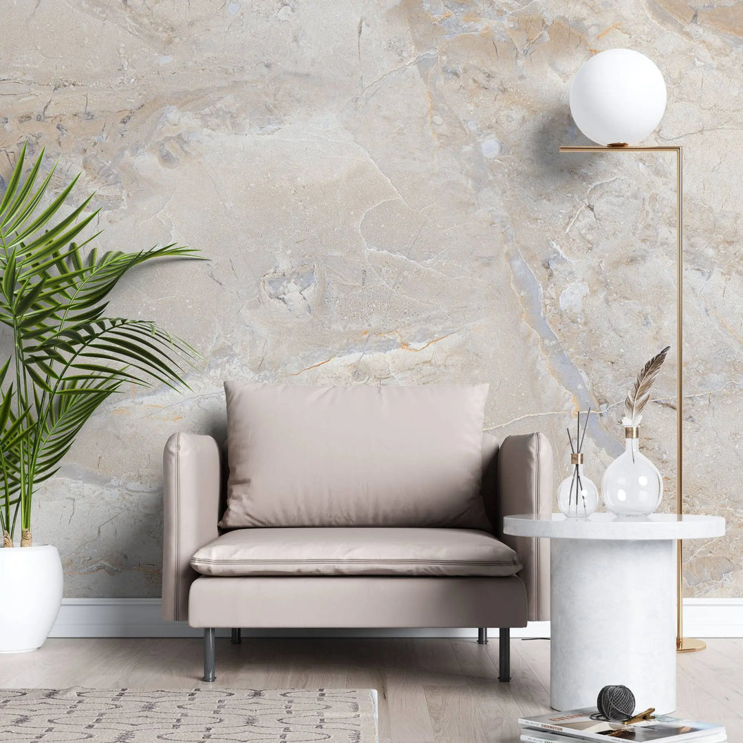 Tapet personalizat marble in nuante bej maronii de marmura piatra toscana marble