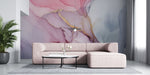 Tapet personalizat marble cu o textura delicata de marmura in tonuri de roz pastel aducand finete si eleganta subtila pink delicacy