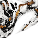 Tapet personalizat marble cu un design fluid de marmura predominant auriu si alb evocand rafinament fluid gold