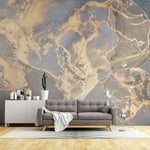 Tapet personalizat marble cu o textura de piatra cu tonuri de alb si gri deschis si accente de sclipiri ice glitter