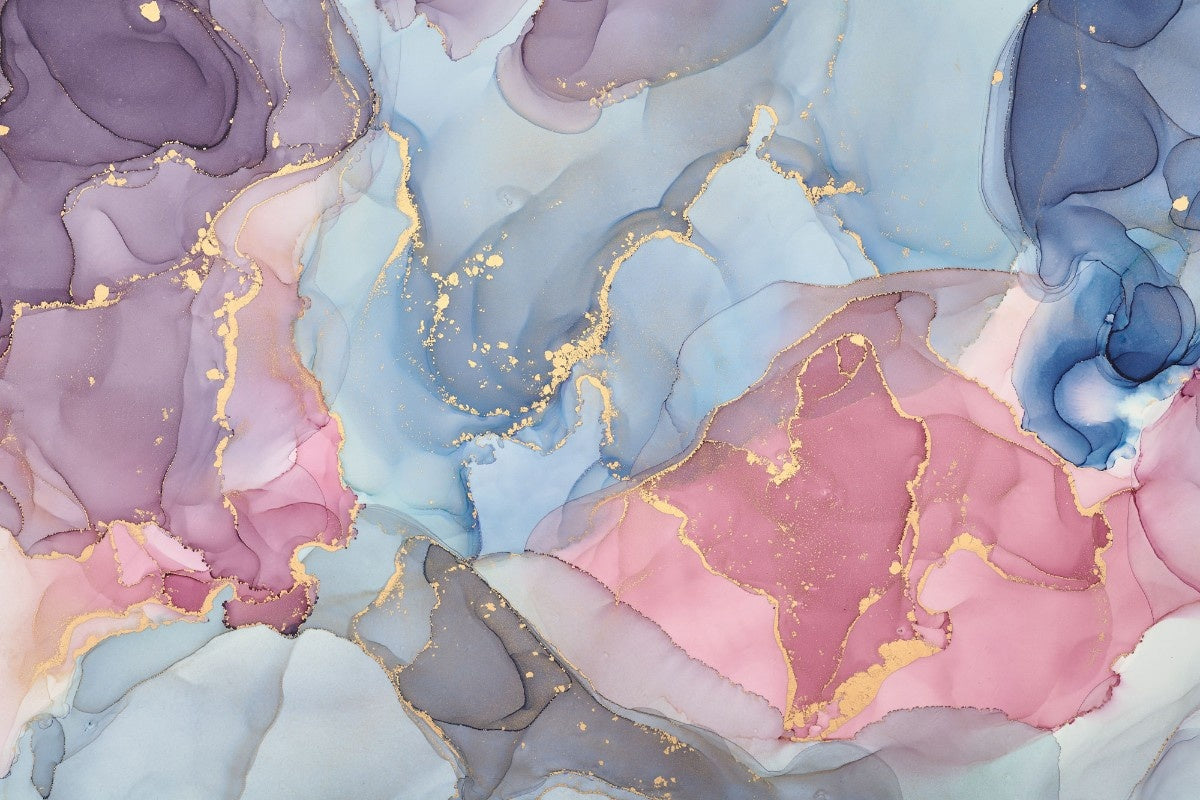 tapet personalizat marble cu o marmura in nuante pale de albastru si gri deschis ce inspira liniste si o atmosfera calma serenity
