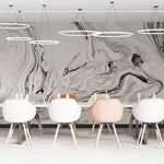 Tapet personalizat marble cu o marmura alba cu detalii fine asemanatoare cernelii ce ofera luminozitate si rafinament white ink