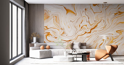 tapet personalizat marble cu o piatra in nuante calde de caisa si roz pal pentru un ambient relaxant si delicat sweet apricot