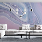 Tapet personalizat marble cu o textura abstracta de piatra in tonuri de roz si violet inspirand un peisaj cosmic pink nebula