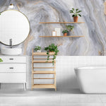 Tapet personalizat marble cu un model de piatra semipretioasa de agat alb cu linii translucide ce aduce luminozitate si puritate white agate