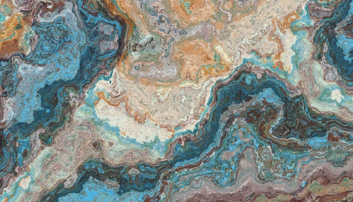 tapet personalizat marble cu o marmura in nuante intense de albastru cu accente de alb si gri pentru un design modern si vibrant azul