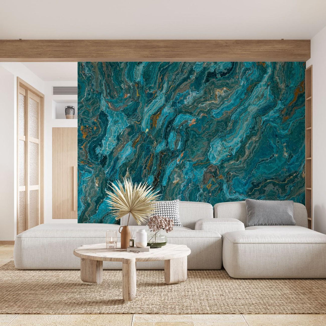 Tapet personalizat marble cu o piatra in tonuri de gri deschis si alb cu detalii subtile ce evoca peisajele mediteraneene kefalonia