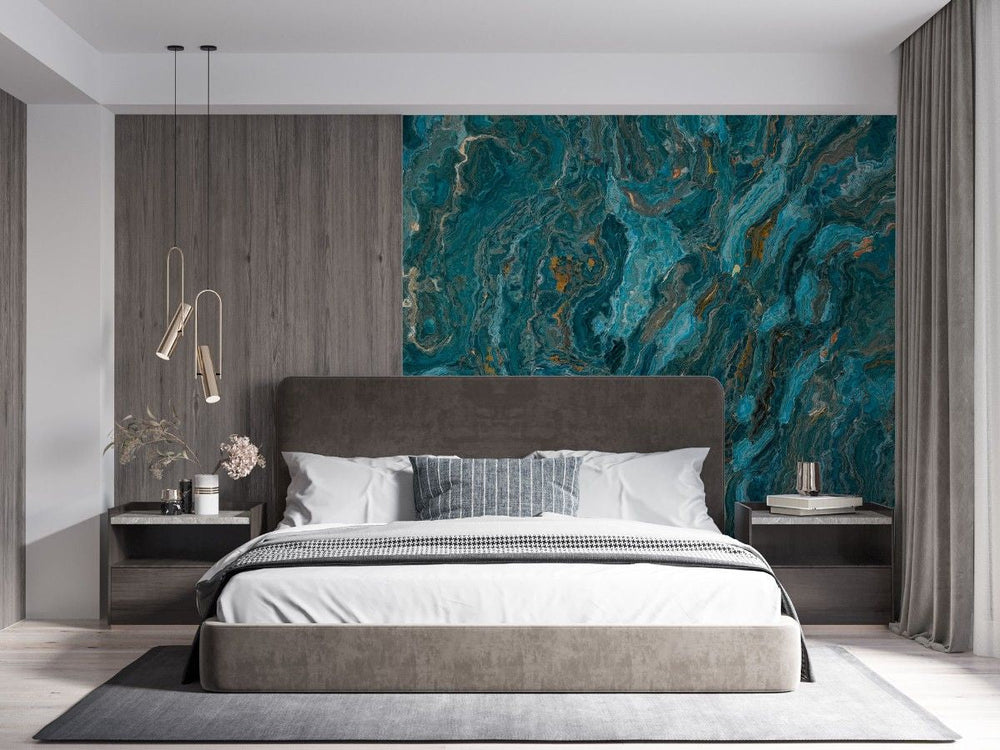 Tapet personalizat marble cu o piatra in tonuri de gri deschis si alb cu detalii subtile ce evoca peisajele mediteraneene kefalonia