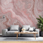 Tapet personalizat marble cu o piatra semipretioasa de onix in tonuri delicate de roz si alb onyx rosa