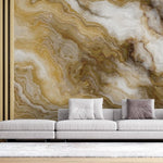 Tapet personalizat marble cu o marmura in nuante calde de bej si crem cu detalii ce evoca atmosfera relaxanta a bailor turcesti hammam i