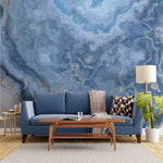 Tapet personalizat marble cu o textura de piatra translucida in nuante de alb pur si bej pal evocand terasele de calcar pamukkale