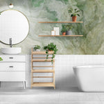 Tapet personalizat marble cu o piatra semipretioasa de onix verde cu insertii distincte aducand o nota de lux natural green onyx