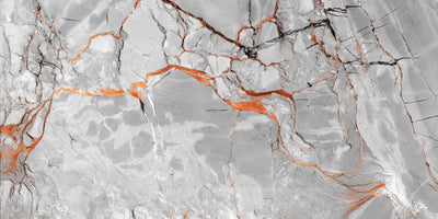 tapet personalizat marble cu o textura de piatra in tonuri vibrante de rosu portocaliu si negru evocand energia focului lava stone