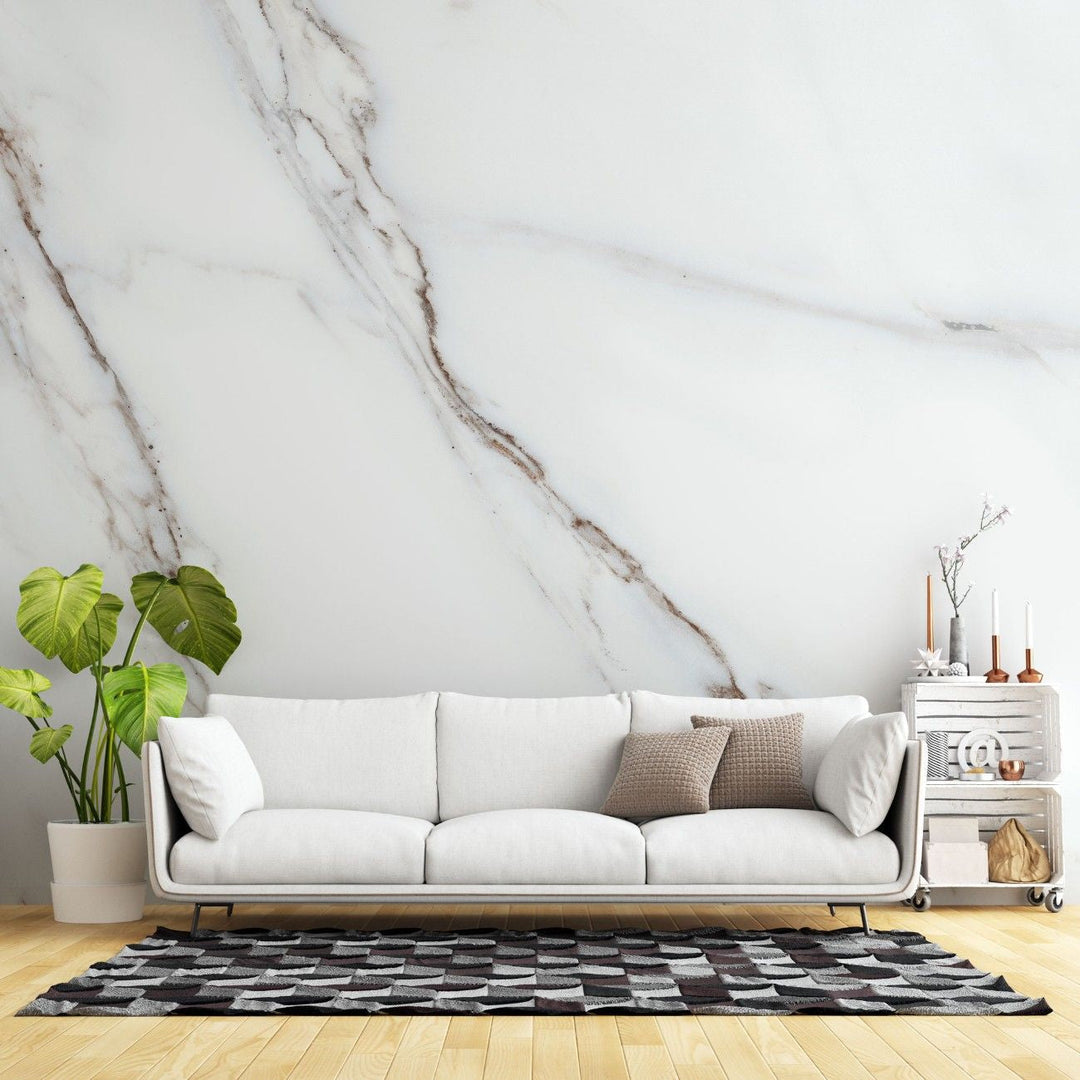Tapet personalizat marble cu o textura de marmura in tonuri delicate de gri si alb ce creeaza o atmosfera calma si linistitoare silence