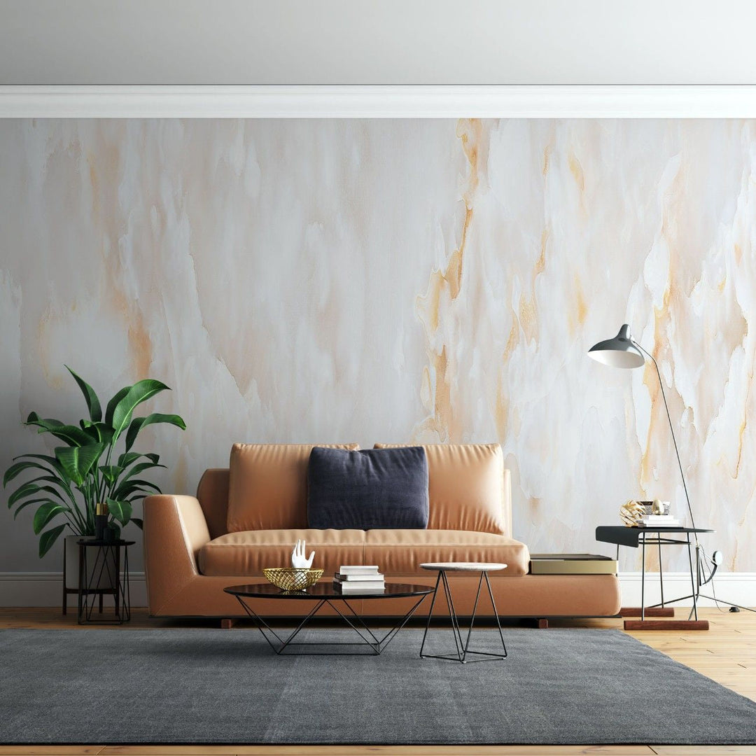 Tapet personalizat marble cu o piatra cu aspect brut si inserii contrastante in tonuri de gri si maro ce expun frumusetea naturala exposure